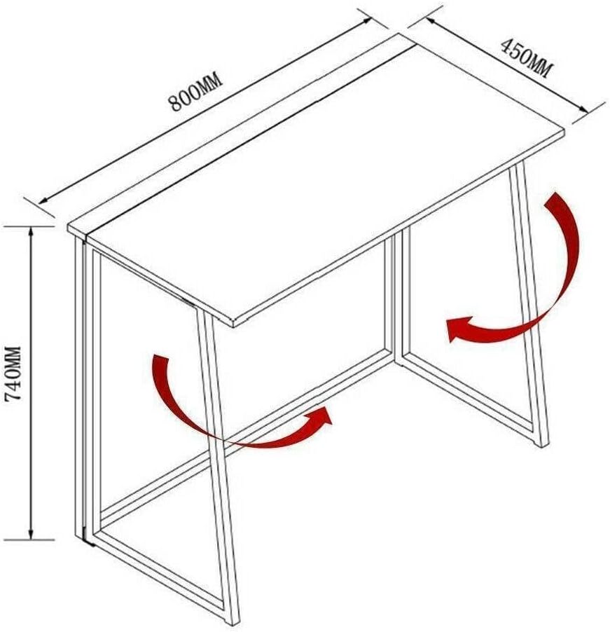 Folding Small Desk - Versatile Laptop Study Writing Table - White - Space-Saving Design - Perfect for Home Office