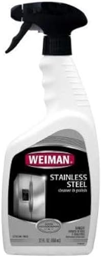 Weiman Limpiador y esmalte de acero inoxidable 22 onzas paquete de 2 Protege los electrodomésticos de huellas dactilares y deja un brillo sin