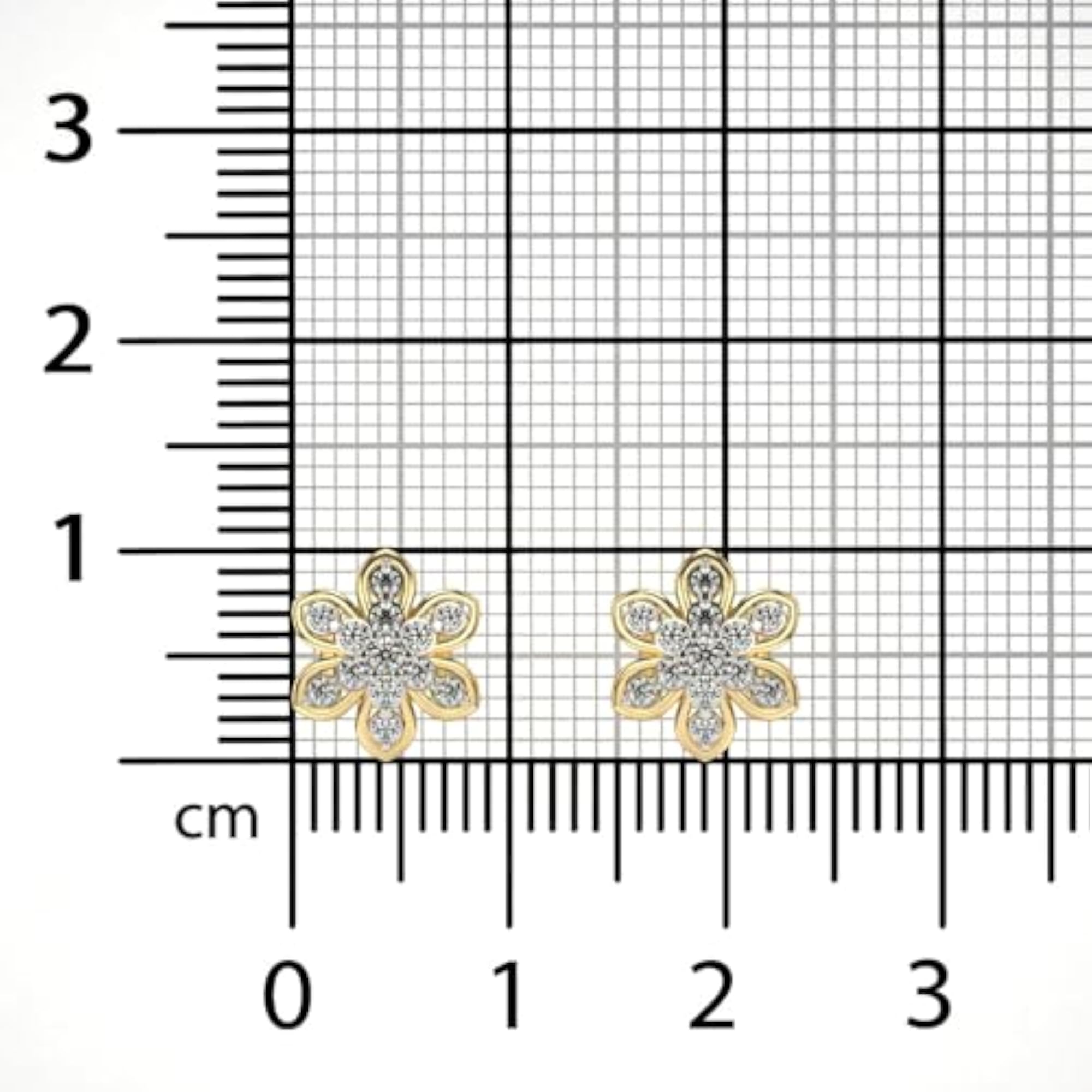 Women's Sterling Silver & Lab Grown Diamond 0.33cts Earrings, Yellow