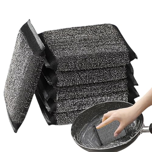 Estropajos para vajilla, 6 unidades de estropajos de lana de acero de doble cara, para el hogar, cocina, estropajo para lavavajillas, potente bloque de descalcificación