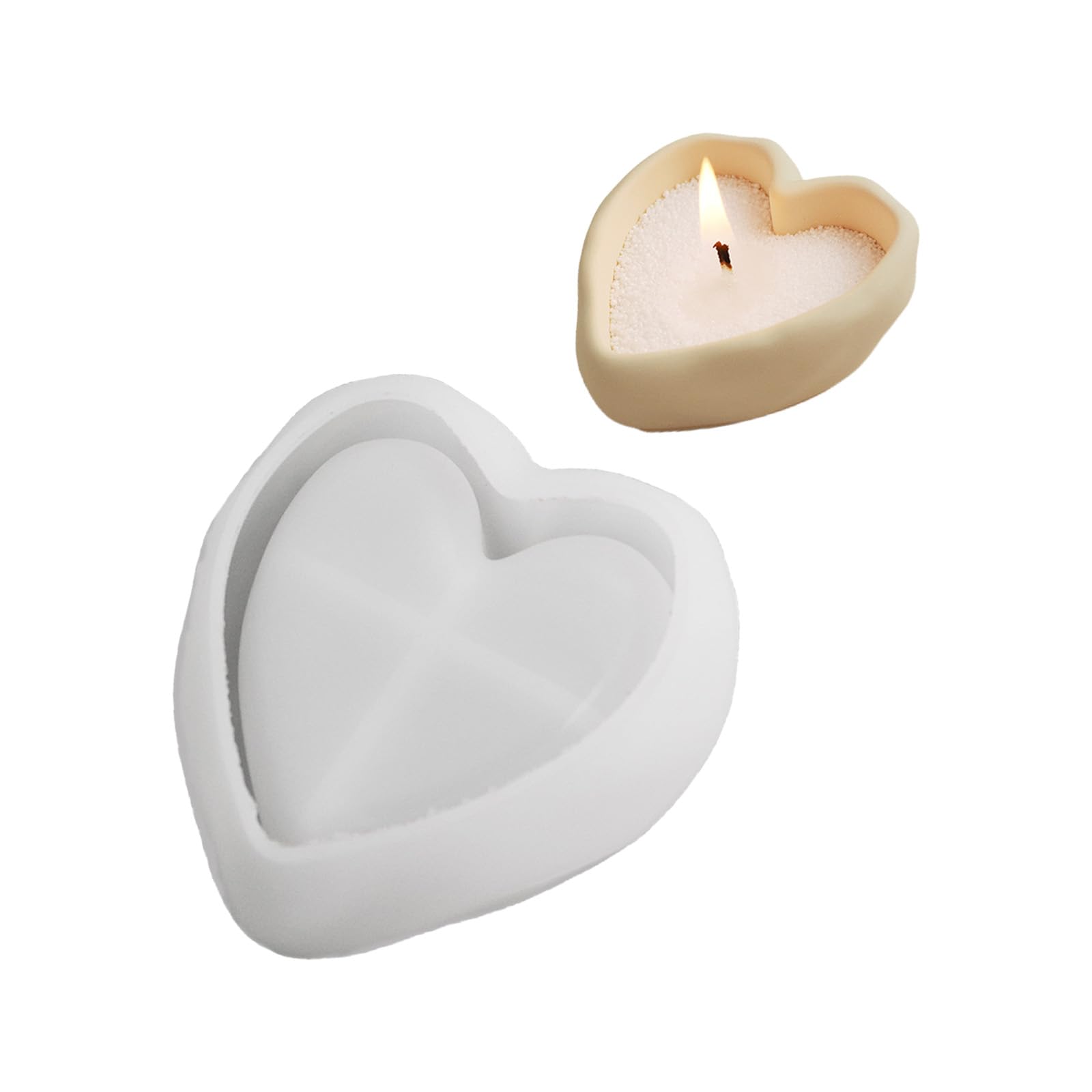 NEWFT Small Heart Silicone Tray Mould for Resin Art Projects Handmade Jewelry Ideas