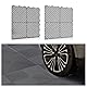 uyoyous 40×40CM PP Garagenboden 20 Stück Werkstattboden Garagenboden Matten 18MM Dick Klickfliesen Garage Garagen Grau Drainagematte für Garage, Outdoor, Innenpool (3.2m²)