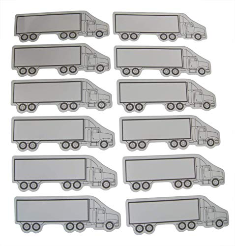 Set de 12 imanes refrigerador camion semi marca Novel Merk