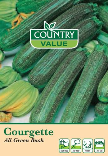 Country Value COURGETTE All Green Bush Seeds