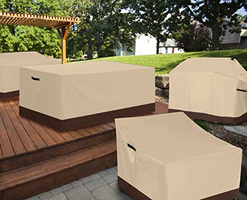 Abccanopy Outdoor Patio Table Cover Outdoor Bar Cover Bistro Set Cover 600D Oxford Waterproof Anti-Uv Covers Table And Chairs Set Cover For 60X34X30 Inches #TOP5