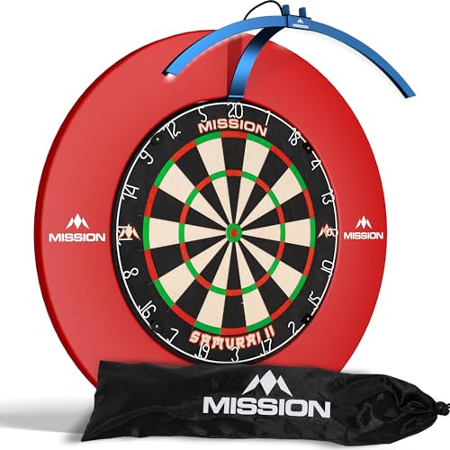 Mission Darts TOR100 Torus 100 | Tablero de dardos LED plegable portátil sistema de iluminación de viaje (azul metálico)