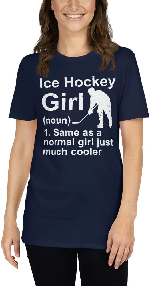 Ice Hockey Girl Definition T-Shirt, Ice Hockey Shirt, Hockey Tee, Hockey Player Gift, Hockey Fan Present, Hockey Coach Tee