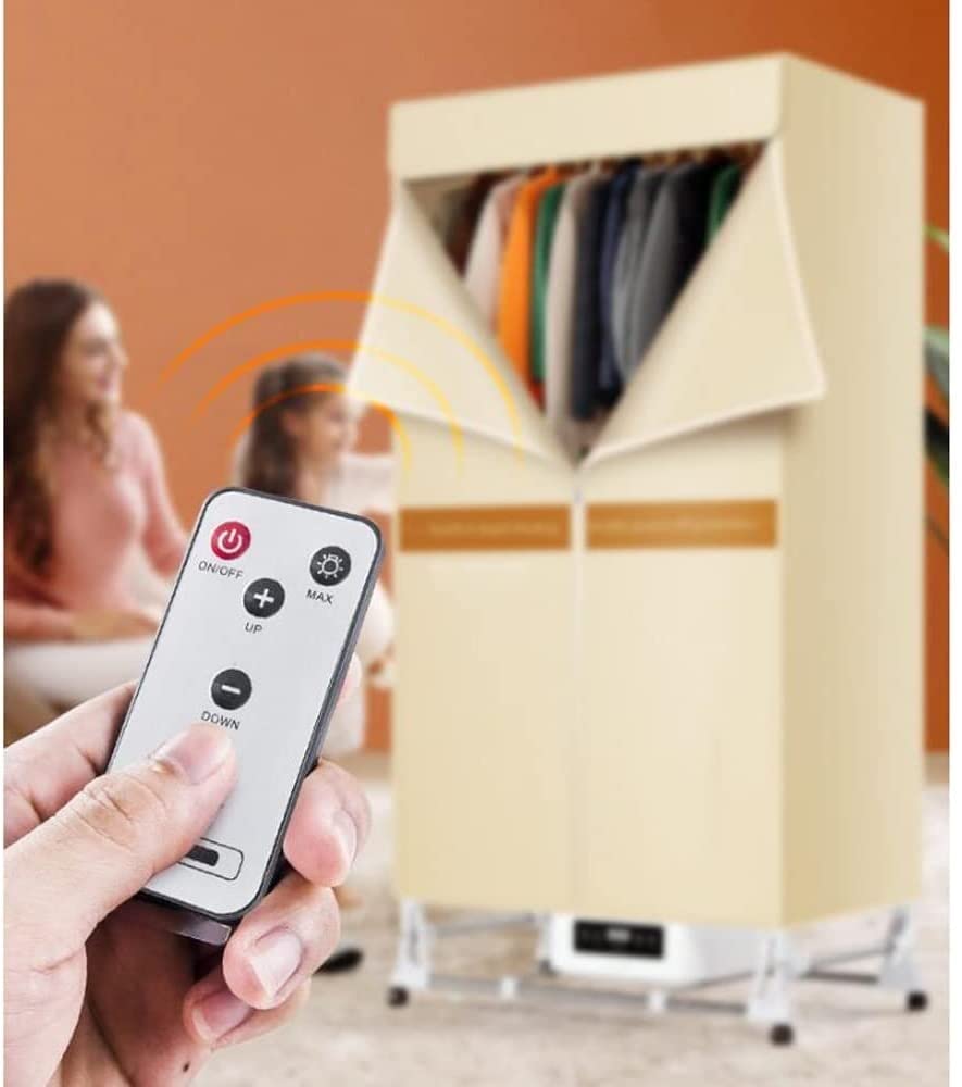 Secadora eléctrica con Control Remoto, Secadora Plegable portátil de 2000W, Ajuste de 3 velocidades, Apagado automático, Aire Caliente, soplado, habitación de Armario