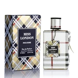 Miss London for Women Eau De Parfum – Honeysuckle, Rose, Jasmine, Peony – Elegant Blends with Floral, Citrus & Woody Note – Fresh & Feminine Scent – 100ml Bottle for Daily Wear & Special Occasions