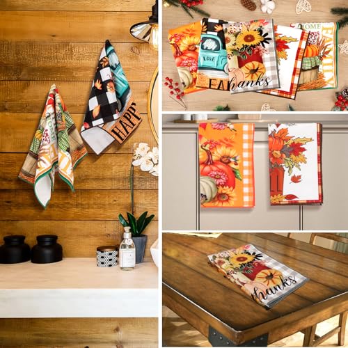 Autilify Tea Towels-Super Absorbent-Machine Washable Kitchen Towel-5 Pack-Size:55 x 40 cm (Bountiful harvest) - Cosy Home Interiors Autilify Tea Towels-Super Absorbent-Machine Washable Kitchen Towel-5 Pack-Size:55 x 40 cm (Bountiful harvest) - Image 4