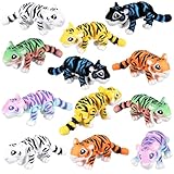 Honoson 12 Pcs 3D Printed Animal Fidget 3D Mini Animal Flexible Cute Articulated Small Stress Pet Relief Fidget for Adult Party Favors Home Display(10-13cm,Tiger)