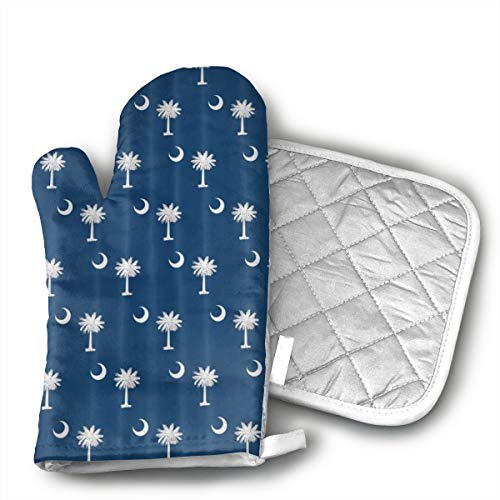 South Carolina Flag Oven Mitts and Potholders Heat Resistant Set of 2 Kitchen