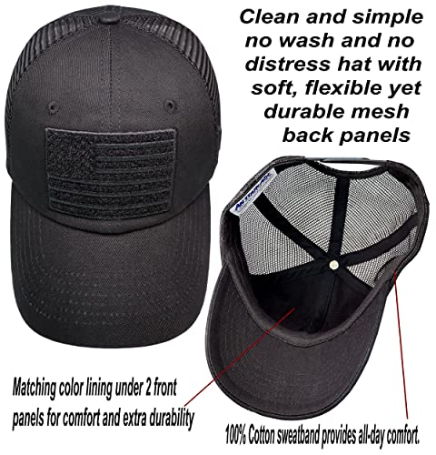 Image of Antourage American Flag Unconstructed Unisex Mesh Snapback Baseball Hat Cap for Men and Women +2 Patriotic Patches Included