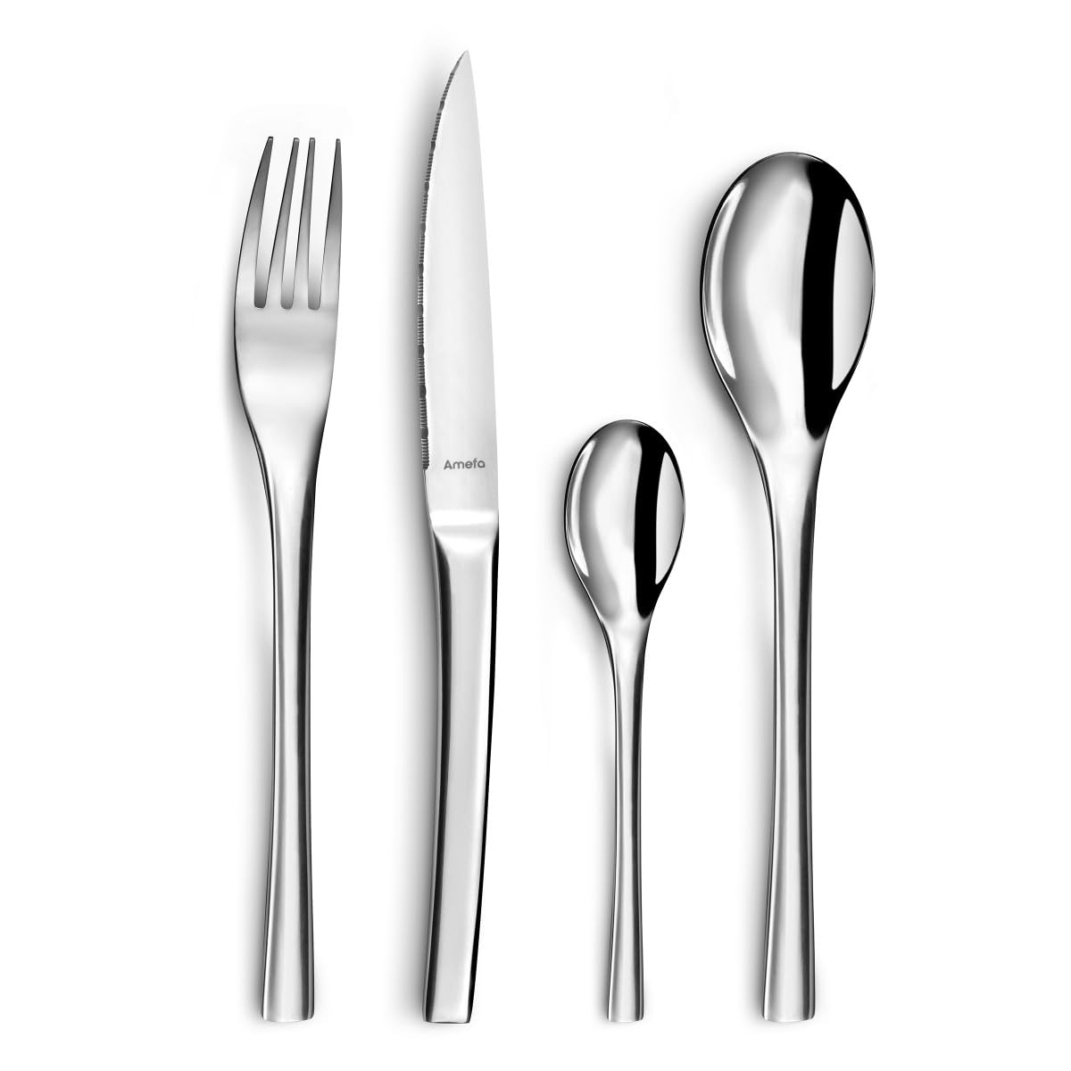 Amefa Trilogy Set di 12 coltelli da tavolo, in acciaio inox 18/0, spessore 2,5 mm
