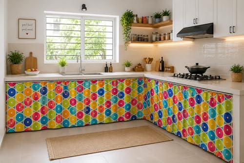 Image of Barebeauty Premium Printed Kitchen Sink Curtain | Kitchen Under Sink Curtain | Decorative Cabinet Cover | Washable & Dustproof | Modern Curtain (2, Design-9)