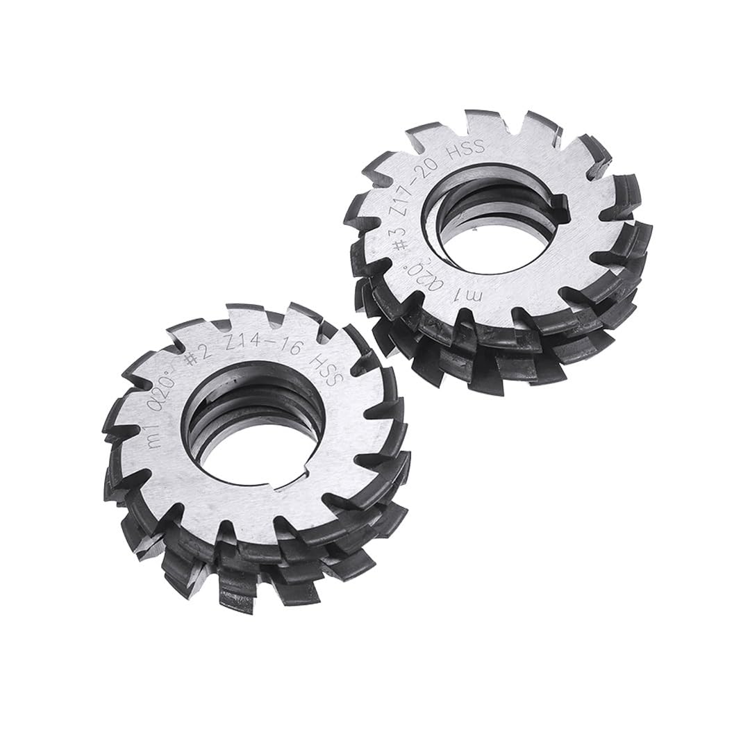 8 Stück Nr. 1–Nr. 8 HSS Zahnradfräser Verzahnungswerkzeuge M0,4/M0,5/M0,6/M0,7/M0,8/M1/M1,25/M1,5/M2/M3/M4 Modul PA20 Grad (Size : M0.5 8PCS NO.1-NO.8)