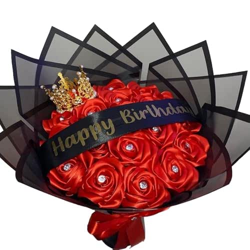 (Selfassembly) Eternal Red Ribbon Rose Bouquet Artificial