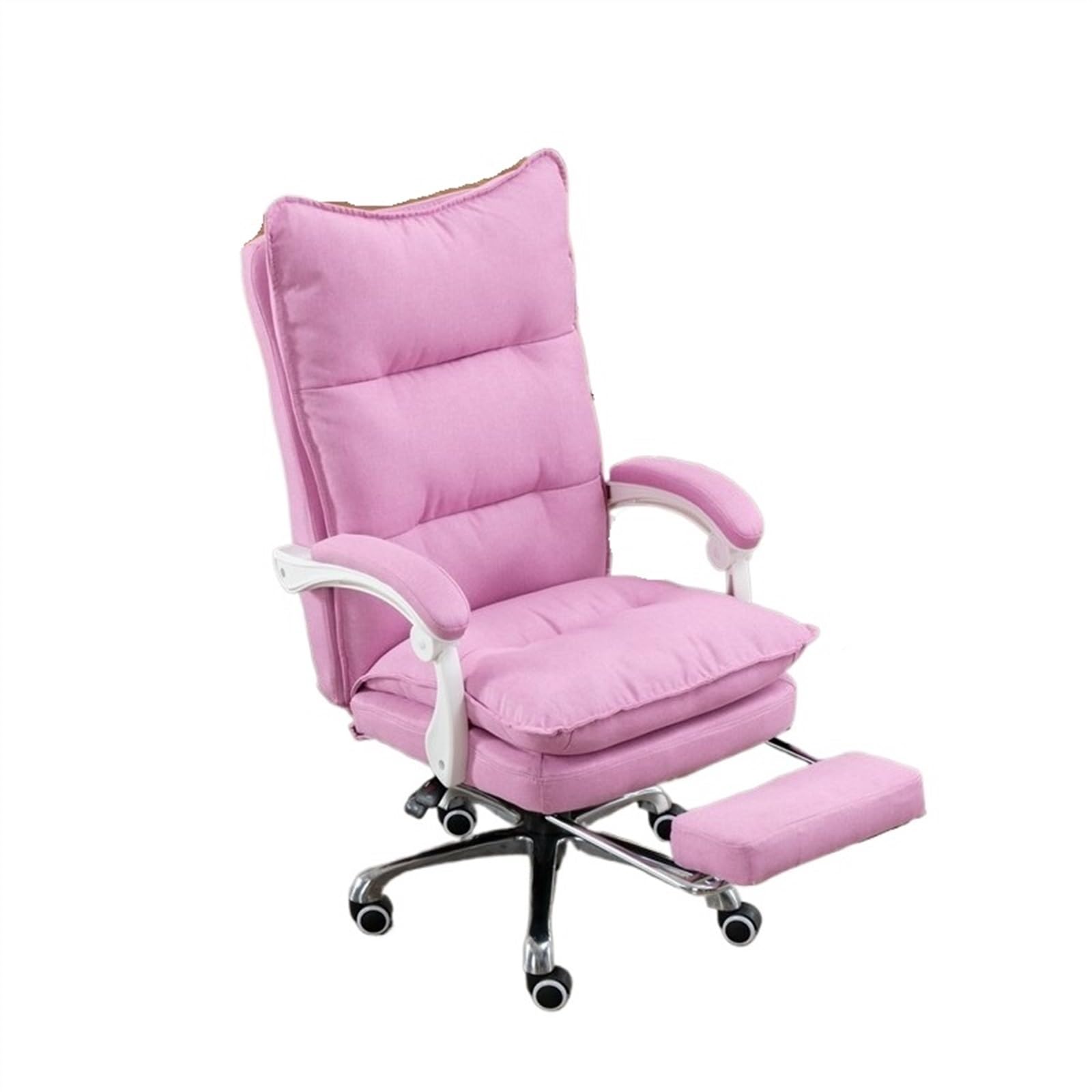 METTEOR Leather High Back Office Chair with Footrest - Slish Executive Desk Chair for Ultimate t & Support in Home & Office (Rosa)