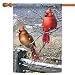 Toland Home Garden Blizzard Buddies 28 x 40 Inch Decorative Winter Cardinal Bird House Flag