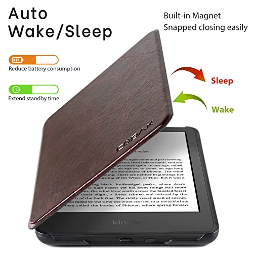 Image of CoBak Case for All New 6 Inch E-Reader 2024 and 2022 (299 Generation) - PU Leather Smart Cover, Auto Sleep and Wake