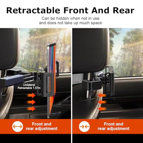 Image of STHIRA Tablet Holder Car 360 Retractable 4.7-12.9in Headrest