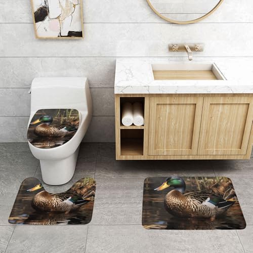 Tapis de salle de bain rectangulaire colvert avec contour WC - 4