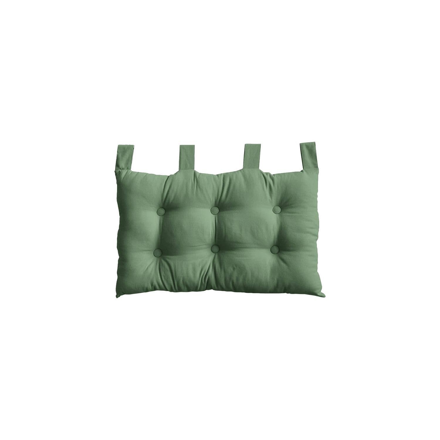 Testiera da parete, 70 x 45 cm, verde cachi, da appendere, cuscino trapuntato, 100% cotone, collezione Panama, Enjoy Home