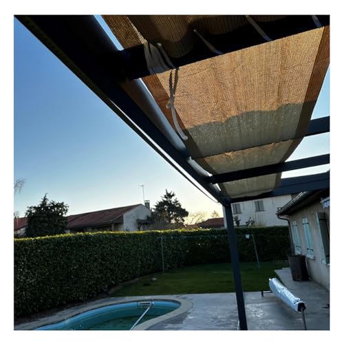 Rygcrud Auvents Voile, Toile De Protection Solaire pour Pergola Extérieure, Toit De Pergola Canopy - Tissu en Bandes avec Œillets Blocage UV pour Terrasse De...
