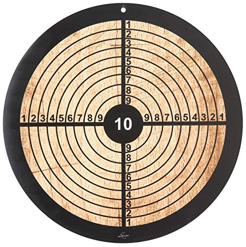 Holz-Zielscheibe rund, hochwertige Zielscheibe aus Holz, 33 cm Druchmesser, ideal für Pfeile mit Saugnapf
