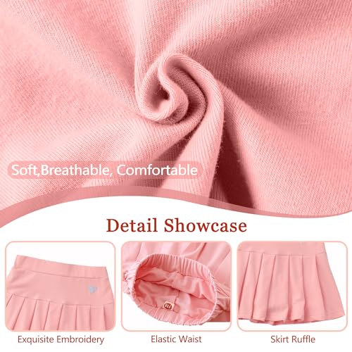 Girl Skorts Skirt Kids Casual Stretch Waist Skater Skirt Athletic Uniform Skorts2