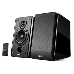 Edifier R1850DB Actieve rekken luidspreker met Bluetooth en optische ingang – 2.0 studio-monitorluidsprekers – Ingebouwde versterker met subwoofer-uitgang, zwart, R1850DB-BLK