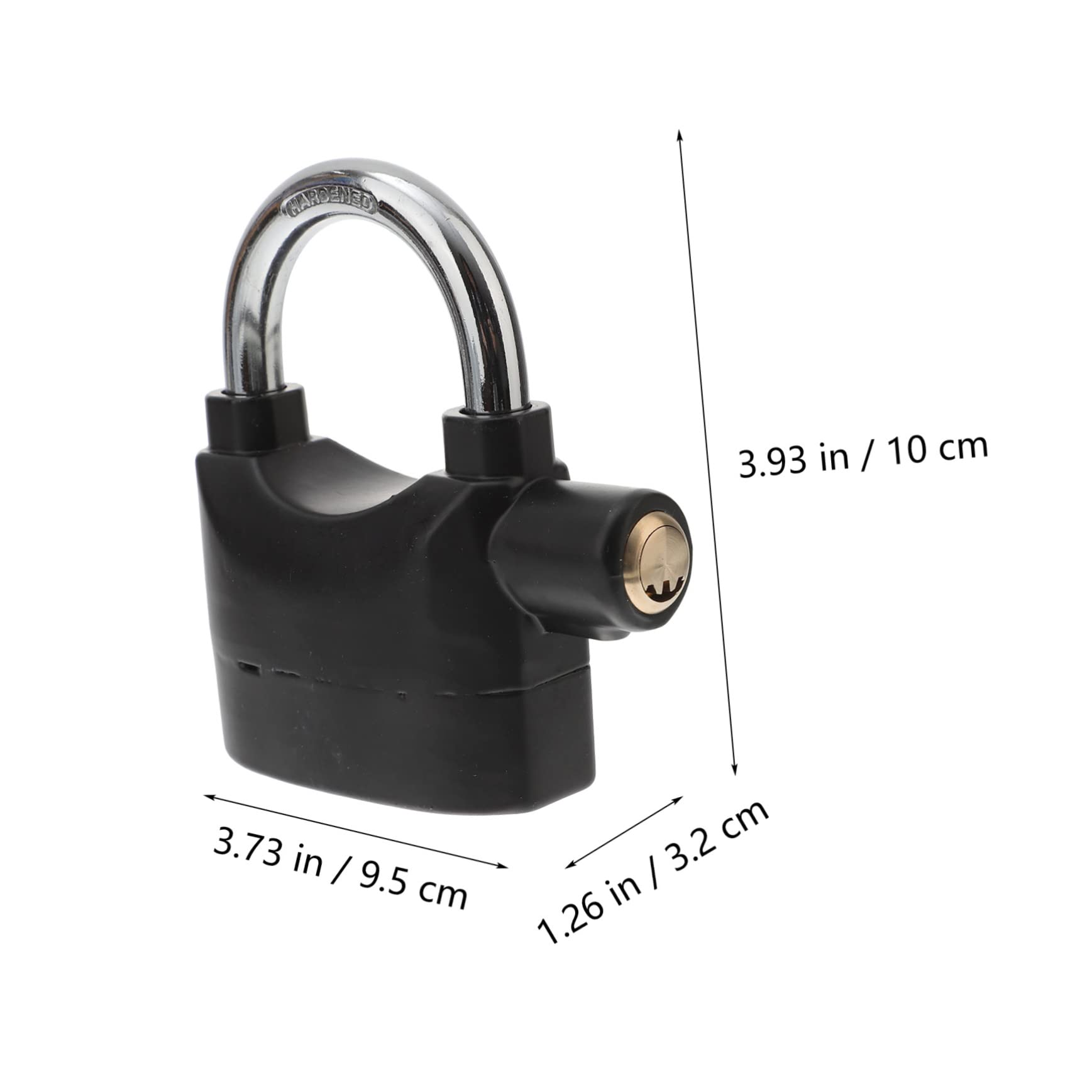 TOYANDONA Lot de 2 Cadenas U pour Vélo Alarme Intégrée et 3 Clés, Alliage D'aluminium Noir, pour Portes Coulissantes et Fenêtres Sécurisées