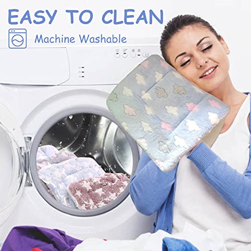 Rozkitch 4 Pieces Guinea Pig Blanket Bed, Washable Hamster Bedding Pad For Small Animal, Soft Plush Fleece Mat For Sugar Glider Hedgehog Chinchilla Sleep Bed, Rabbit Cage Accessories 11.8 X 15.7Inch #TOP2