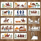 Thème Western Cowboy:Ce modèle capture l'imagerie emblématique des cowboys du désert., des chevaux au galop et des cactus colonnaires imposants aux cavaliers intrépides, restituant à la perfection une scène western dynamique et nostalgique