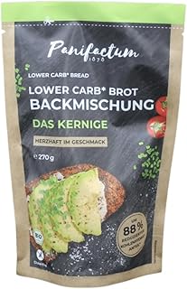 Panifactum Backmischung das Kernige, BIO Brotbackmischung, Low Carb, Glutenfrei & Vegan, Ketogen Geeignet, Kohlenhydratreduzierte Mischung für Brot & Semmel, Fertigmischung zum Backen, 270 g