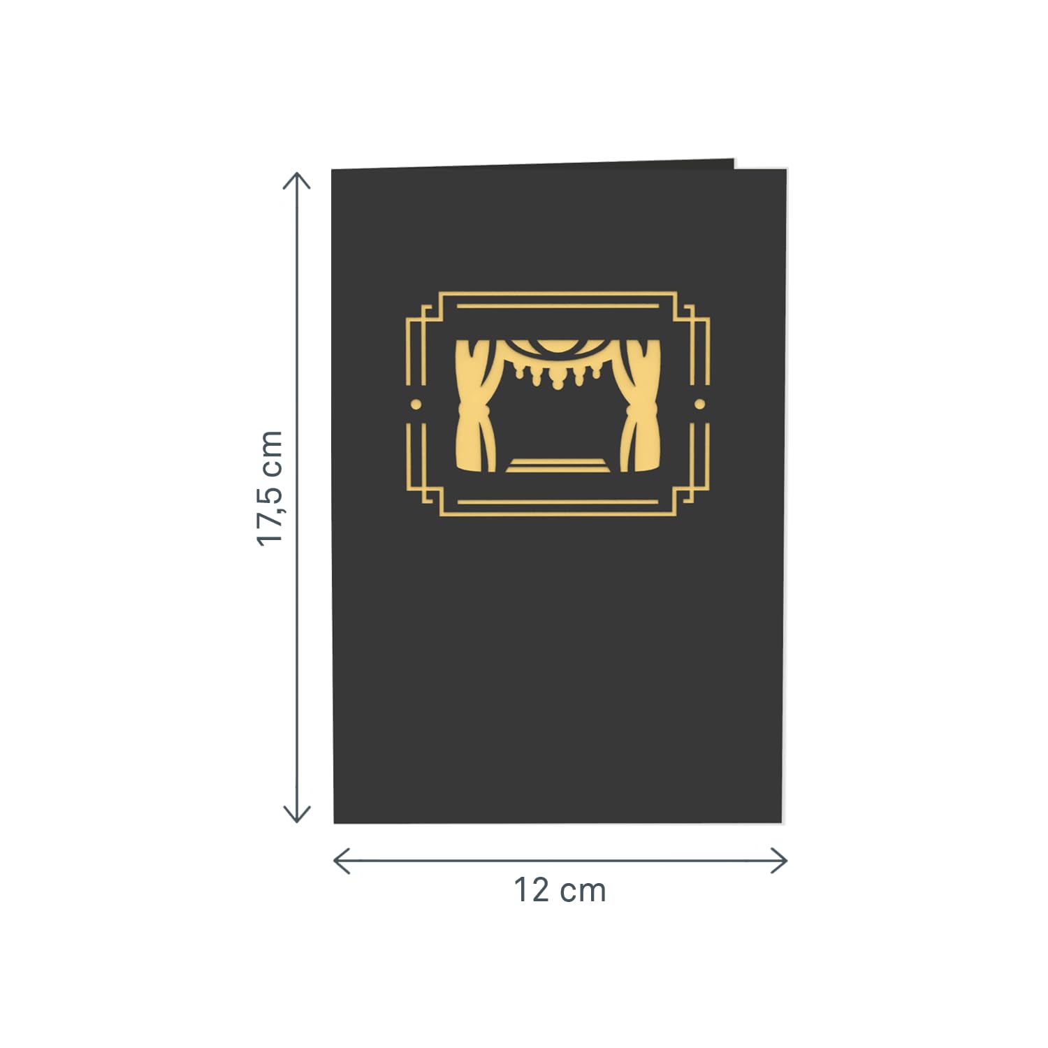 Biglietto Pop-Up 3D Teatro E Concerto – Originale Idea Regalo Con Busta Inclusa, Fatto A Mano (15x15 Cm)