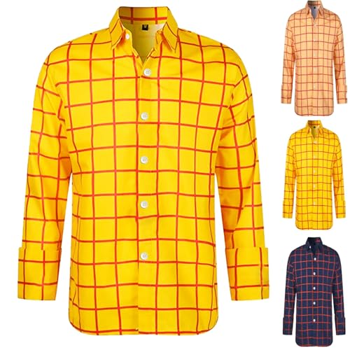 PAIDAXING Rot Flanellhemd Herren: Gefüttert Extra Lang Bügelfrei Casual Flanellhemd Freizeithemden Rot Winter Langarm Regular Fit Hemdjacke Herren...