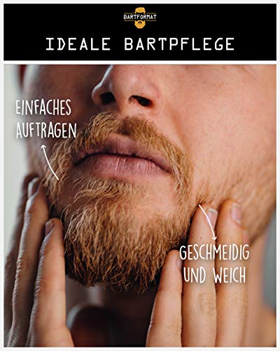 BARTFORMAT® - Bartbalsam | Bart Balsam mit Sheabutter, Aprikosen-, Jojoba- und Arganöl für geschmeidige Barthaare und Bartpflege - Image 4