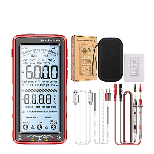 Multimètre Numérique NCV Intelligent DELURA Dépannage Rapide Écran LCD 5 Pouces
