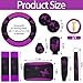 BBTO 47 Pcs Butterfly Car Seat Full Set Butterfly Car Accessories for Women 5 Front Rear Seat Covers Wrist Strap 2 Pieces Cup Mat Armrest Pad 2 Belt Cover Accessories for SUV(Purple Black)
