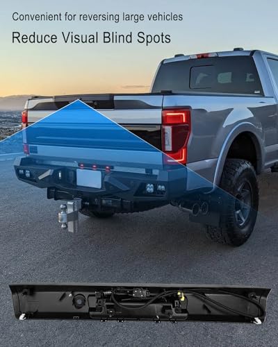 Image of Tailgate Handle with Rear View Backup Camera Fit for Ford F250 F350 F450 Super Duty 2017 2018 2019 2020 2021 2022 Replace HC3Z-9943400-NB HC3Z-9943400-NA, Without Release Button