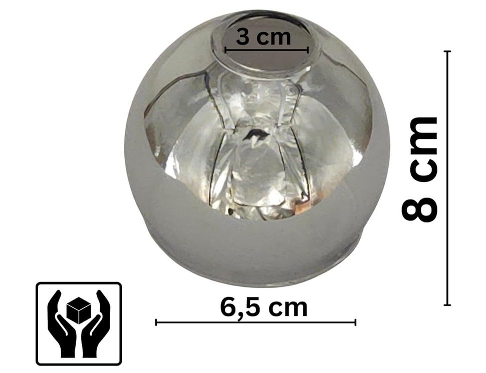 Abat-jour De Rechange E14 - Petit Abat-jour En Verre Fumé - Verre De Rechange - Couleur Fumée - Noir - Lampe Suspendue - En Verre (fumé