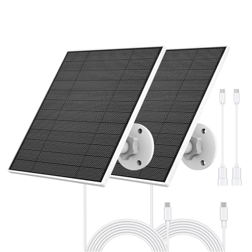 Solarpanel für Eufy Kamera 5W Solarmodul für Eufy Kamera kompatibel mit Eufycam 3/3C/2/2 Pro/2C/2C Pro/E/E20/E40/L20/L40 Solarpanel für überwachungskamera Eufy mit USB-C Anschluss Micro USB Adapter