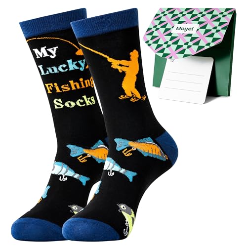 Moyel Fishing Socks for Men Teen Boys Funny Fishing Gifts fo...