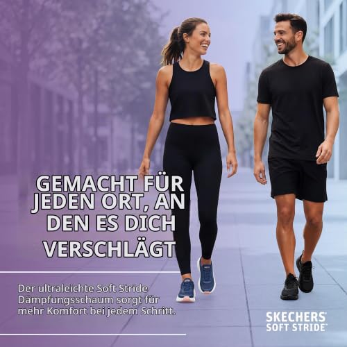 Skechers Damen Max Cushioning Endeavour Canova Turnschuhe, Navy Synthetic Pink Trim, 39.5 EU – Ansicht 5