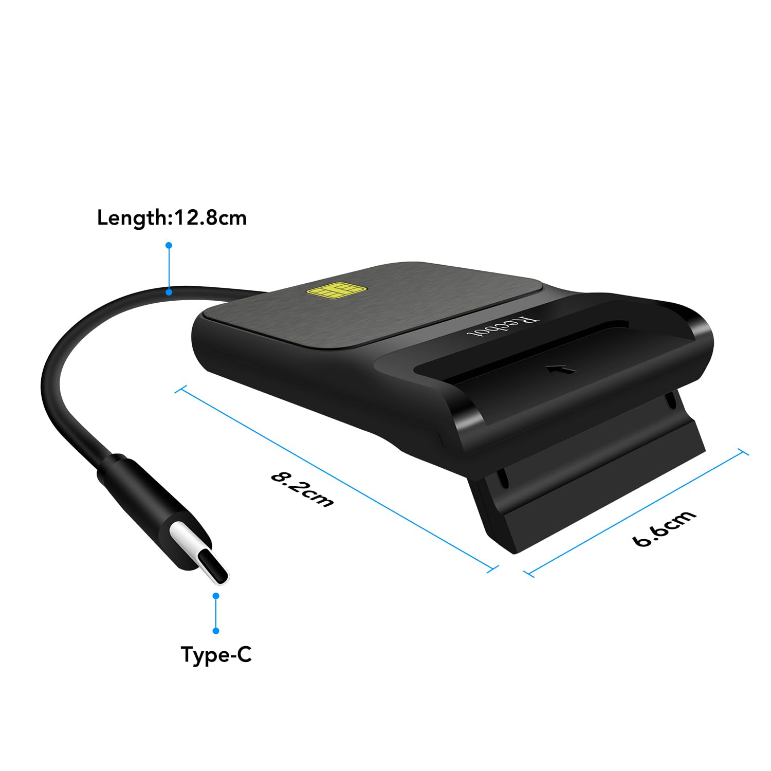 Recbot Lector dnie Electronico, Lector dni Electrónico, Lector dni USB C Compatible con Windows
