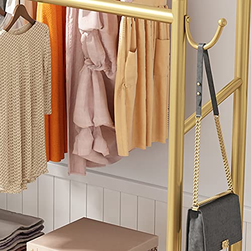 Portant vêtements double doré pour optimiser l'espace et suspendre les pulls - 6