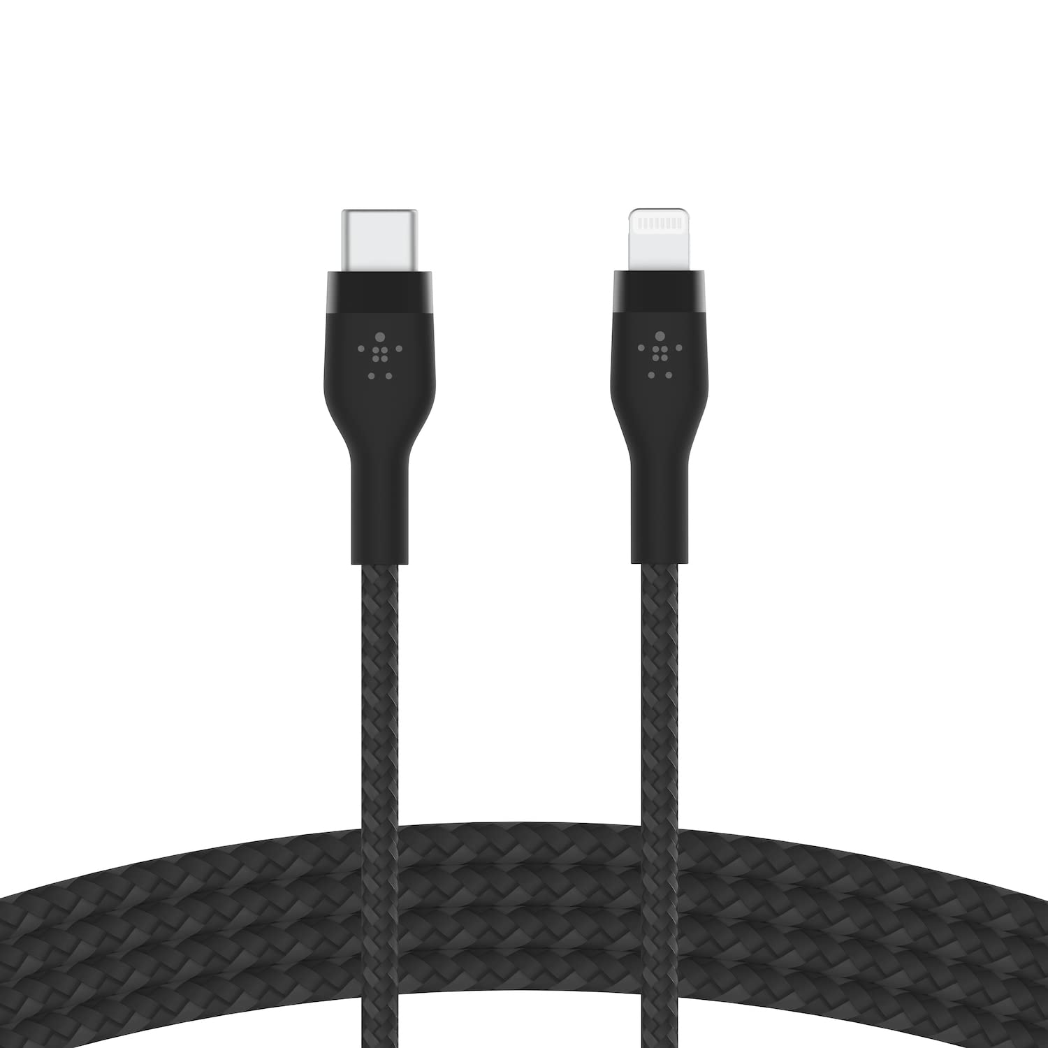 Belkin BoostCharge Pro Flex Braided USB Type C to Lightning Cable (1M/3.3FT), MFi Certified 20W Fast Charging PD Power Delivery for iPhone 14/14 Plus, 13, 12, Pro, Max, Mini, SE, iPad and More - Black