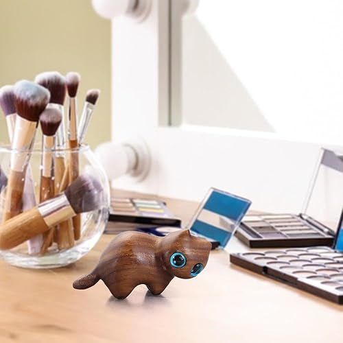 Miniatura 6 de Gato tallado en madera hecho a mano, gatito tallado a mano, estatua de madera, estatua de gato, manualidades, estatuas conmemorativas, escultura de
