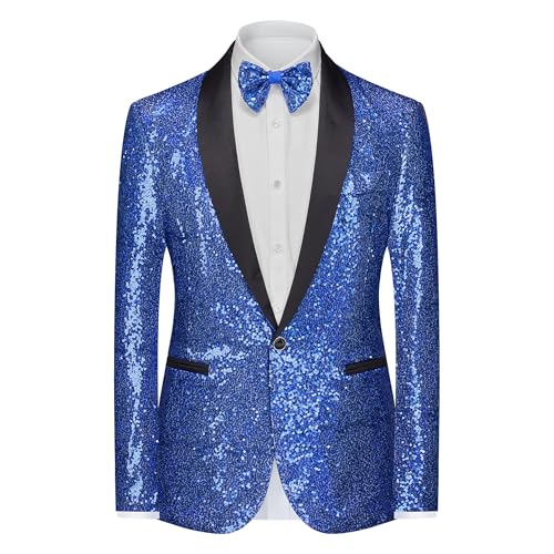 Men Tuxedo Suit Set 2 Piece Slim Fit Sequin Prom Homecoming Wedding Dress Suits2